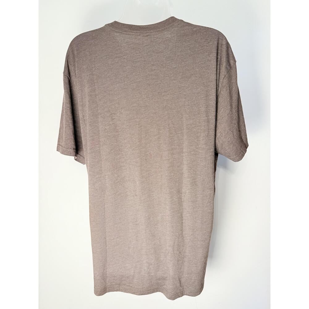 Next Level Apparel Brown Short Sleeve Graphic Text Crew TShirt Extra Large - Picture 4 of 8